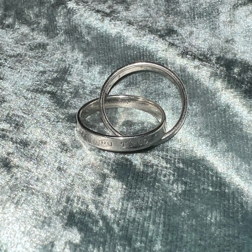Tiffany & Co. Tiffany 1837 Interlocking Circles Ring 925 Sterling Silver Size:7